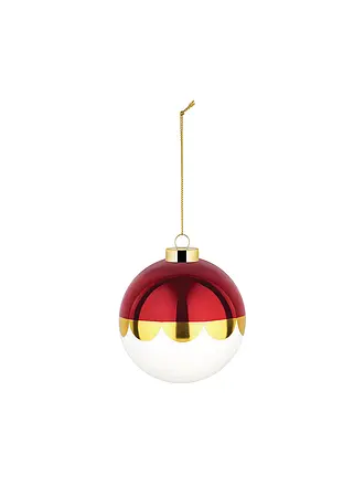 ALESSI | Palla di Natale 9cm DELIGHT Bianco/Rosso | rot